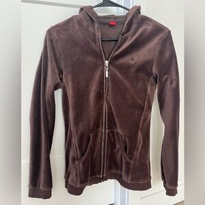 Esprit Chocolate Brown Velour Women's Jacket